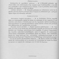 0119 - Page 118 - Sociétés scientifiques. Société de stomatologie. Séance du 17 décembre 1929 / Séance du mardi 21 janvier 1930