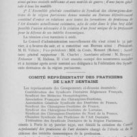 0145 - Page 138 - Bulletin de l'Association Générale Syndicale des Dentistes de France. Syndicat des chirurgiens -dentistes de la région parisienne / Comité représentatif des praticiens de l’art dentaire