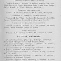 0216 - Page 207 - Réunions et congrès. 8e congrès dentaire international (Paris, 3 au 8 août 1931) / Sections du congrès