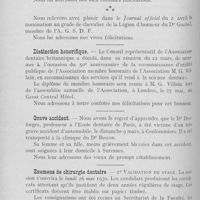 0323 - Page 314 - Nouvelles. Légion d'honneur / Distinction honorifique / Grave accident / Examens de chirurgie dentaire