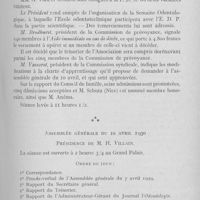 0400 - Page 391 - Bulletin de l'Association Générale Syndicale des Dentistes de France. Association générale syndicale des dentistes de France. Réunion du 29 mars 1930 / Assemblée générale du 10 avril 1930