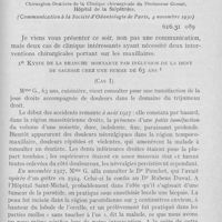 0890 - Page 871 - Travaux originaux. Deux cas de chirurgie buccale par Ch. Hulin