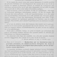 0907 - Page 888 - Revue analytique. J. Darier. — Les cancers de la face et de la bouche ; comment ils commencent ; comment s'en préserver. (Le Monde medical, 1er février 1930) / G. Béal et C. Levaditi. — Recherches sur la vaccination dans la pyorrhée alvéolaire, les chimio-accidents d'éruption des dents et les affections aiguës et chroniques naso-pharyngées. (Journal des Praticiens, 16 nov. 1929)