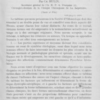 0084 - Page 77 - Travaux originaux. Nomenclature et systématique étiologique des paradentoses par Ch. Hulin
