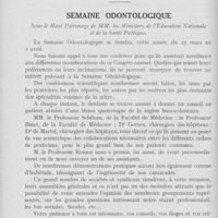 0131 - Page 122 - Réunions et congrès. Semaine odontologique