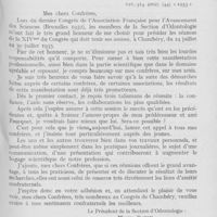 0211 - Page 203 - Réunions et congrès. Congrès de Chambéry (Juillet 1933) - Association Française pour l’Avancement des Sciences (Section d’odontologie)