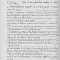 0216 - Page 208 - Bibliographie. Dr Pierron. — Précis à l'Electro-Radiologie appliquée à l’Odonto-Stomatologie