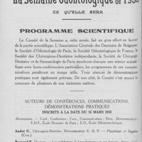 0230 - Page 222 - La semaine odontologique de 1933, ce qu'elle sera