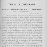 0313 - Page 305 - Travaux originaux. Quelques considérations sur la paradentose par le Dr A. Held