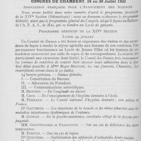 0412 - Page 404 - Réunions et congrès. Congrès de Chambéry, 24 au 30 juillet 1933 - Association française pour l’avancement des sciences