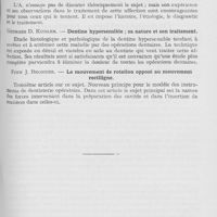 0503 - Page 483 - Revue analytique. Le dental cosmos - Résumé des articles du numéro de mai 1933. Bernard B. Badanes. — Le diabète, l’acidose et les acides buccaux / H. Clay Hassells. — Diagnostic et traitement de la périodontoclasie / Georges D. Kudler. — Dentine hypersensible ; sa nature et son traitement / Finn J. Bronner. — Le mouvement de rotation opposé au mouvement rectiligne
