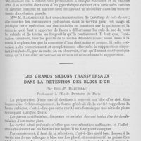 0505 - Page 485 - Semaine odontologique (1933). Démonstrations pratiques. Présentation de la clinique de pyorrhée alvéolaire de l’école dentaire de Paris par le Dr M. Roy / Les grands sillons transversaux dans la rétention des blocs d'or par Eug. -P. Darcissac