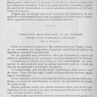 0580 - Page 560 - Semaine odontologique (1933). Présentations d’appareils / Vaporisation médicamenteuse et jet filiforme présentation d’appareils nouveaux par J. Vincent