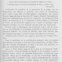 0699 - Page 677 - Travaux originaux. Modification pulpaire sous les ciments aux silicates et moyens de protection de la pulpe par le Dr Pierre Rolland