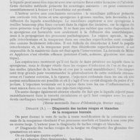 0788 - Page 766 - Revue analytique. Schmuziger (P). — Anesthésie intraosseuse appliquée aux maxillaires avec étude de la méthode endostale (Distale). (Revue mensuelle Suisse d’Odontologie, février 1933) / Desaux (A). — Diagnostic des taches rouges et blanches de la muqueuse buccale. (Journal des Praticiens, 17 septembre 1932)