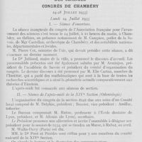 0791 - Page 769 - Réunions et congrès. Association française pour l'avancement des sciences congrès de Chambéry 24-28 juillet 1933. Lundi 24 juillet 1933. Sur un cas de déficience des dents temporaires par M. Gouttenoire