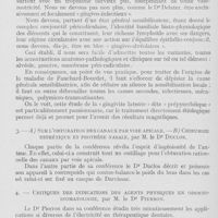 0798 - Page 776 - Réunions et congrès. Association française pour l'avancement des sciences congrès de Chambéry 24-28 juillet 1933. mercredi 26 juillet 1933. Considérations sur la « gingivité latente » dite « prépyorrhéique », par M. Le Frey / Sur l'obturation des canaux par voie apicale, — Chirurgie esthétique et prothèse nasale, par M. Le Dr Duclos / Critiques des indications des agents physiques en odonto-stomatologie, par M. Le Dr Pierron / Etat actuel de la prothèse chirurgicale des maxillaires. Prothèse du larynx. Présentation d'un nouvel appareil, par M. Le Dr Pont
