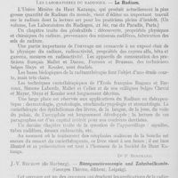 0804 - Page 782 - Bibliographie. Les laboratoires du radiogen. — Le Radium / J. -V. Reckow. — Rôntgenstéreoscopie und Zahnheilkunde. (Georges Thieme, Leipzig)