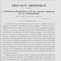 0823 - Page 801 - Travaux originaux. L’atrophie progressive des os, l’ostite fibreuse et la paradentose par le Prof. Askanazy