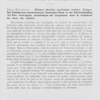 0893 - Page 871 - Bibliographie. Fondation documentaire dentaire / Edgar Meyerheilm. — Clinique dentaire municipale scolaire. Cologne. Das Schleimhaut-Anaestheticum Contralgin-Pasta in der Schulzahnpflege (La Pâte Contralgine. Anesthésique des muqueuses dans le traitement des dents des écoliers)
