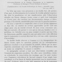0015 - Page 10 - Travaux originaux. Présentation d'une fiche d'observation et de traitement des paradentoses par Ch. Hulin