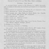 0046 - Page 41 - Réunions et congrès. Association française pour l'avancement des sciences (Congrès de 1935) / IIIe réunion de l'arpa internationale (Association pour les recherches sur la pyorrhée alvéolaire). Come, 1er et 2 aout 1934