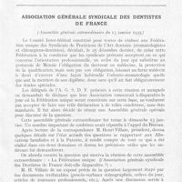 0066 - Page 61 - Bulletin de l'Association Générale Syndicale des Dentistes de France. Association générale syndicale des dentistes de France. Assemblée générale extraordinaire du 13 janvier 1935
