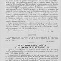 0069 - Page 64 - Bulletin de l'Association Générale Syndicale des Dentistes de France. Les mécaniciens et la prise d'empreinte / La réforme de la patente et le décret du 30 novembre 1934