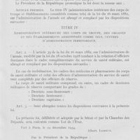 0078 - Page 73 - Bulletin de l'Association Générale Syndicale des Dentistes de France. Loi modifiant la loi du 16 mars 1882 sur l'administration de l'armée