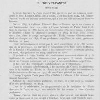 0081 - Page 76 - Necrologie. E. Touvet-fanton (1865-1934) [A Blatter], le professeur Grandclaude(1890-1934) [G. Delater], M. Henry Cannon, M. J. Kienert, M. Emile Laurent