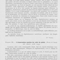 0543 - Page 530 - Revue analytique. Calvet (J. T). — Un état précancéreux de la lèvre inférieure. La chéilite glandulaire (Maladie de Wolkmann-beelz). (Thèse Paris, 1934, édité aux Presses Modernes) / Fagart (M). — L'innervation motrice du voile du palais. (Revue de laryng. Otol. Rhinol. , avril 1934)