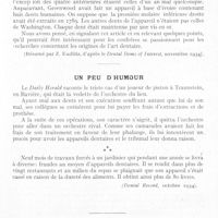 0626 - Page 613 - Varia. Les cent premières années de dentisterie américaine / Un peu d'humour