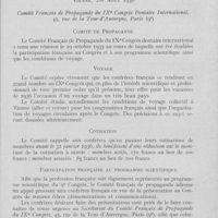 0822 - Page 801 - Réunions et congrès. F. D. IXe congrès dentaire international. Vienne, 2-8 août 1936