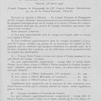 0890 - Page 869 - Réunions et congrès. IXe congrès dentaire international. Vienne, 2-8 août 1936