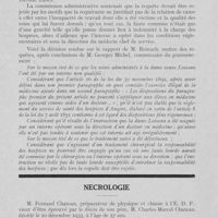 0899 - Page 878 - Bulletin de l'Association Générale Syndicale des Dentistes de France. Jurisprudence / Necrologie. M. Charles Marcel Chateau