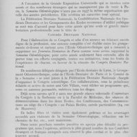 0193 - Page 192 - Réunions et congrès. Congrès dentaire national (4-11 juillet 1937)