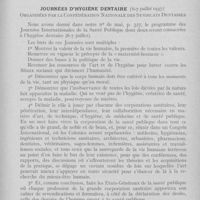 0400 - Page 397 - Réunions et congrès. Journées internationales de la santé publique. 1er-10 juillet 1937