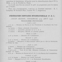 0401 - Page 398 - Réunions et congrès. American dental society of Europe. Réunion de Paris, Hôtel George v, 2-5 août 1937 / Fédération dentaire internationale (F. D). XXXIe session, Stockholm, 9-14 aout 1937