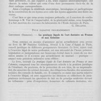 0435 - Page 432 - Revue des livres. Vial (Dr Raymond). — Kystes périradiculaires des dents saines et vivantes. — (Thèse) / Grinberg (Suzanne). — La pratique légale de l'art dentaire en France et aux Colonies