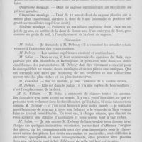 0508 - Page 505 - Sociétés scientifiques. Société d'odontologie de Paris. Séance du 1er juin 1937. IIPrésentations d'anomalies dentaires, par M. A. Debray / IA propos de l'emploi de l'hémostatique r. C