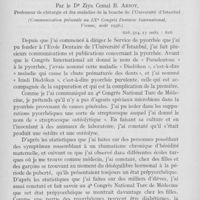 0535 - Page 532 - Travaux originaux. Sur la valeur de la réserve alcaline du sang dans le diagnostic de la pyorrhée par le Dr Ziya Cemal B. Aksoy