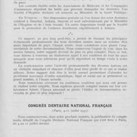 0614 - Page 611 - Réunions et congrès. Fédération dentaire internationale (F. D). Rapport sur les événements offrant un intérêt professionnel notable survenus pendant l'exercice 1935-1936 dans différents pays par A. Joachim / Congrès dentaire national français. Paris, 4-11 juillet 1937