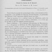 0015 - Page 14 - Travaux originaux. Sur un cas de diastasis alvéolo-dentaire (Traitement) par le Dr Thirion et M. Laran