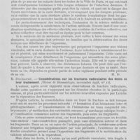 0022 - Page 21 - Revue analytique. G. Mahé. — Sur l’obturation des canaux dans le 3e degré de la carie, et particulièrement sur « l'obturation physiologique ». (L’information Dentaire, 4 décembre 1938) / ?georges Rosenthal. — La carie dentaire de l’enfant et l’entrée dans la morbidité (Étude de la voie morbide). (Revue Odontologique, 4 novembre 1938) / R. Dechaume. — Considérations sur les fractures radiculaires des dents et leur traitement. (Revue de Stomatologie, novembre 1938)