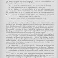 0045 - Page 44 - Sociétés scientifiques. Société d’odontologie de Paris. Séance du 8 novembre 1938. IILes paradentoses du point de vue humoral, par M. Camille barrieu / INote sur la perméabilité dentinaire, par M. Bader / Anomalie de position d’une prémolaire inférieure (Incidents opératoires), par M. Fraenkel / VA) sur un cas de diastasis alvéolo-dentaire (Traitement). B) « sur une erreur de diagnostic (Cas de scorbut considéré comme une simulation-mutilation) », par le Dr Thirion et M. Laran