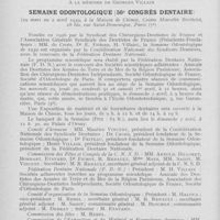 0049 - Page 48 - Réunions et congrès. Semaine odontologique (56e congrès dentaire). 29 mars au 2 avril 1939, à la Maison de Chimie, Centre Marcelin Berthelot, 28 bis, rue Saint-Dominique, paris (7e)