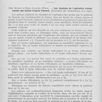 0099 - Page 96 - Revue analytique. Otto Hofer et Hans Langer (Wien). — Les résultats de l’opération conservatrice des kystes d’après Partsch. (Zeitschrift für Stomatologie, 1937)