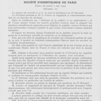 0311 - Page 306 - Sociétés scientifiques. Société d’odontologie de Paris. Séance du mardi 2 mai 1939