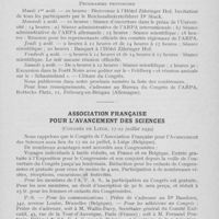 0318 - Page 313 - Réunions et congrès. VIIIe congrès de l’arpa internationale et séance annuelle de l’arpa allemande. Fribourg-en-Brisgau du 1er au 5 août 1939 / Association française pour l’avancement des sciences. Congrès de Liège, 17-22 juilllet 1939
