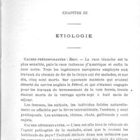 0023 - Page sans numérotation - Chapitre III. Etiologie